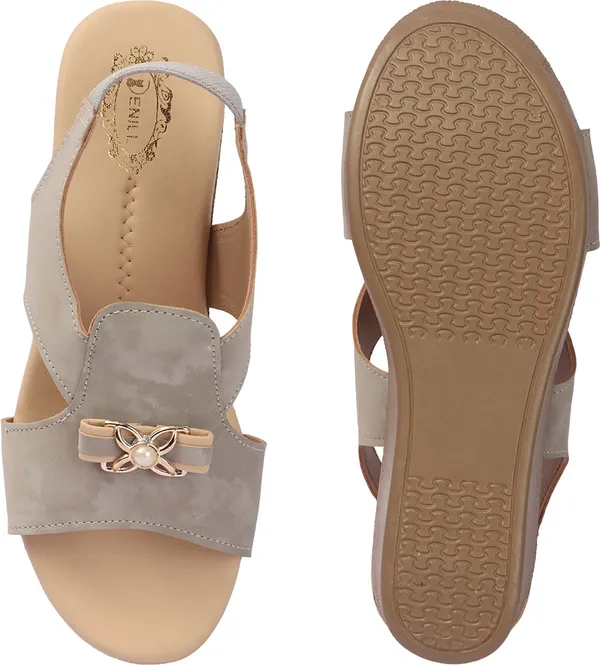 Grey_Synthetic_Leather_Wedges_For_Women