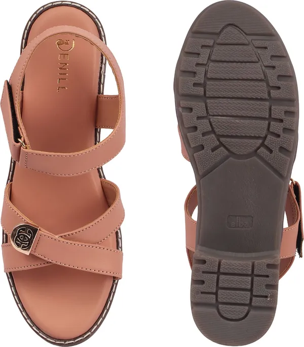 Pink_Synthetic_Leather_Wedges_For_Women
