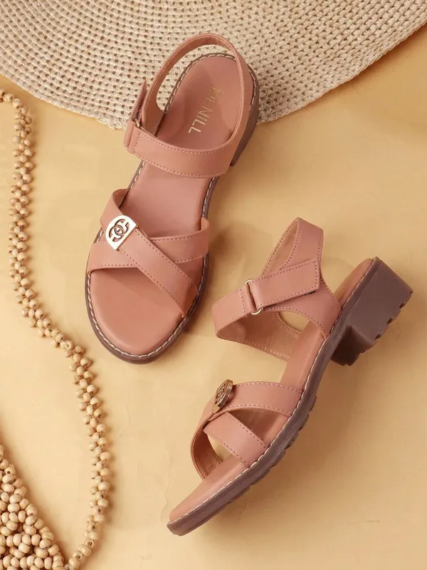 Pink_Synthetic_Leather_Wedges_For_Women