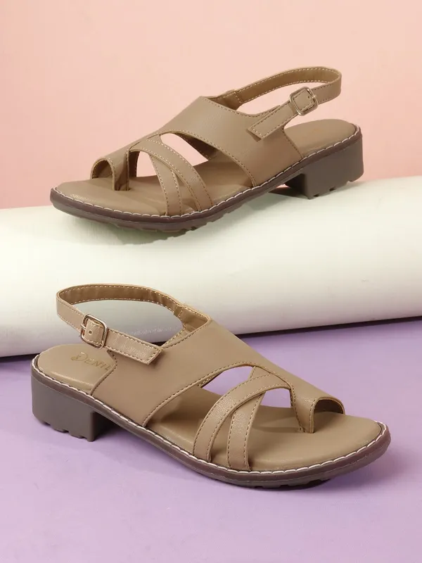 Beige_Synthetic_Leather_Wedges_For_Women