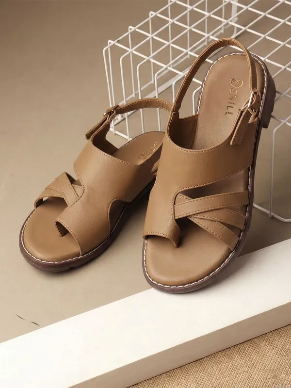 Beige_Synthetic_Leather_Wedges_For_Women