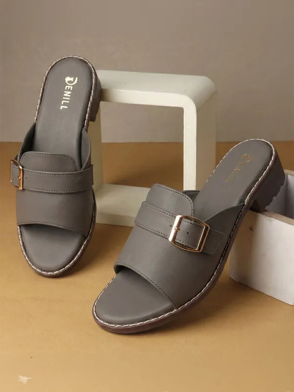 Grey_Synthetic_Leather_Wedges_For_Women
