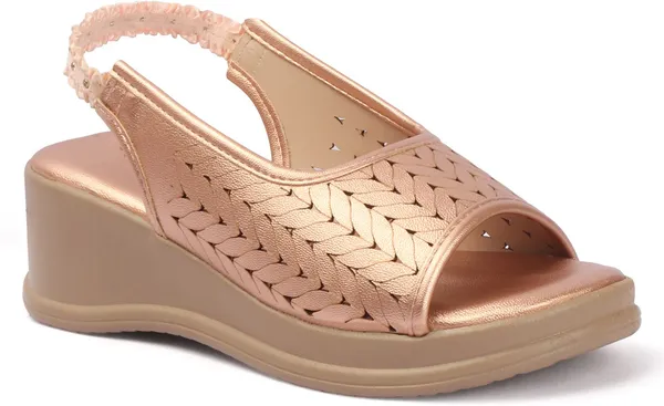 Gold_Synthetic_Leather_Wedges_For_Women