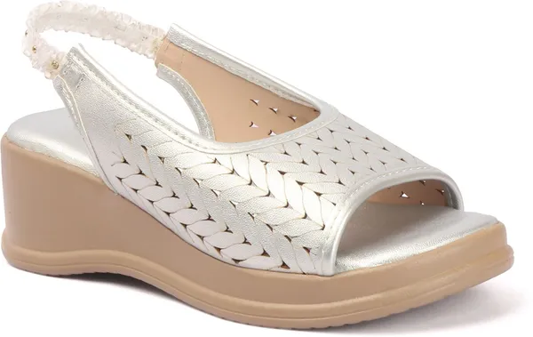 Silver_Synthetic_Leather_Wedges_For_Women