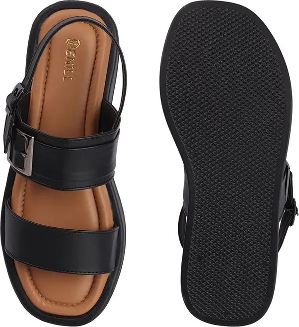 Black_Synthetic_Leather_Flats_For_Women
