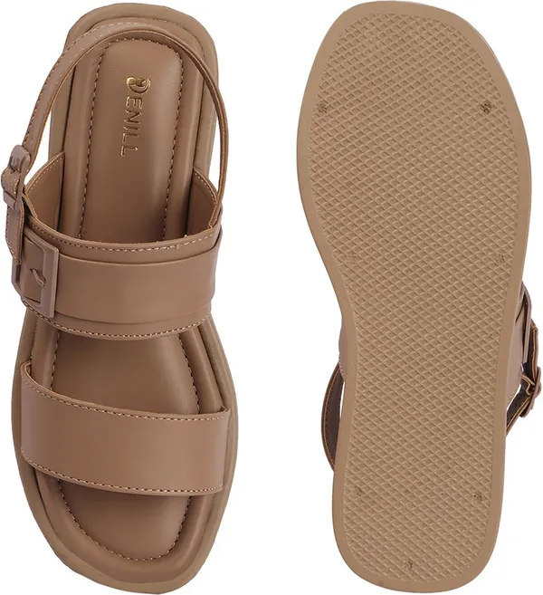 Beige_Synthetic_Leather_Flats_For_Women
