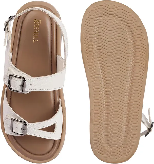 White_Synthetic_Leather_Flats_For_Women