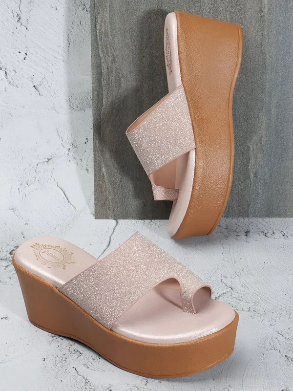 Pink_Synthetic_Wedges_For_Women