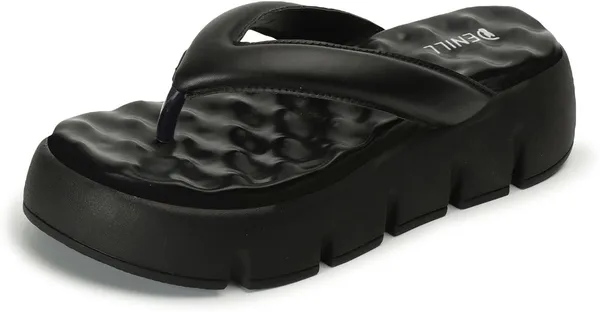 Black_Synthetic_Leather_Wedges_For_Women