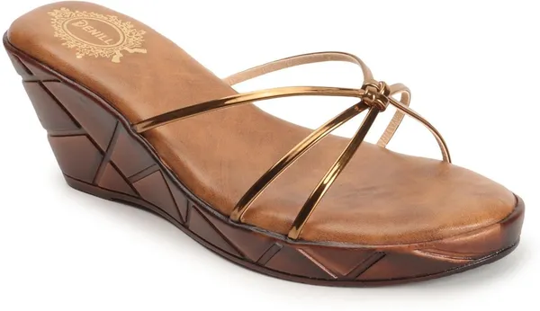 Copper_Synthetic_Leather_Wedges_For_Women