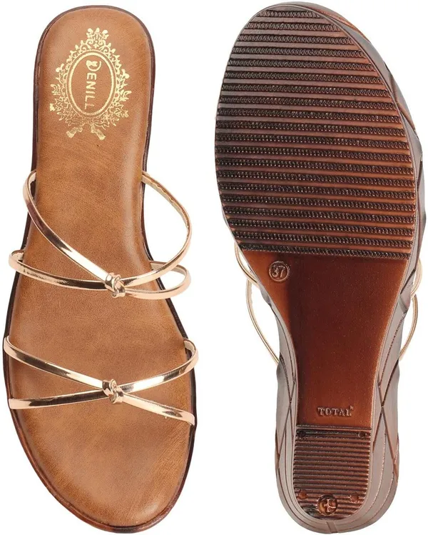 Gold_Synthetic_Leather_Wedges_For_Women