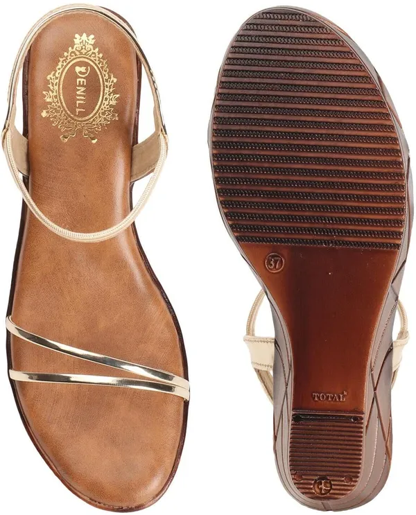 Gold_Synthetic_Leather_Wedges_For_Women