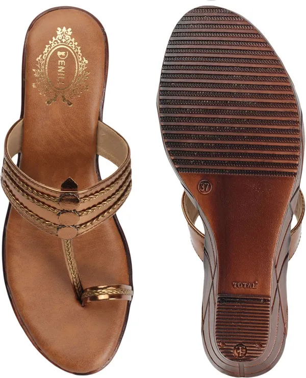 Gold_Synthetic_Leather_Wedges_For_Women