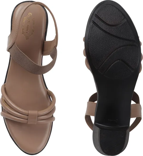 Beige_Synthetic_Leather_Heels_For_Women