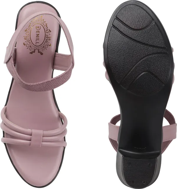 Pink_Synthetic_Leather_Heels_For_Women