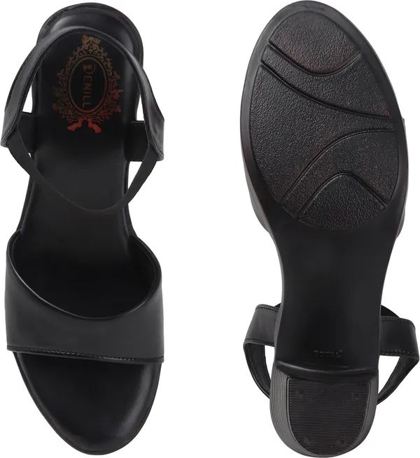 Black_Synthetic_Leather_Heels_For_Women