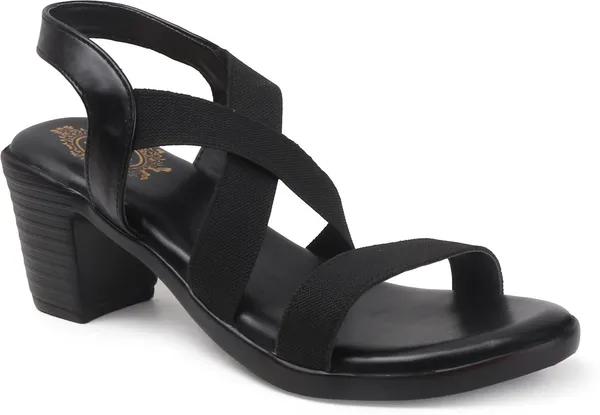 Black_Synthetic_Leather_Heels_For_Women