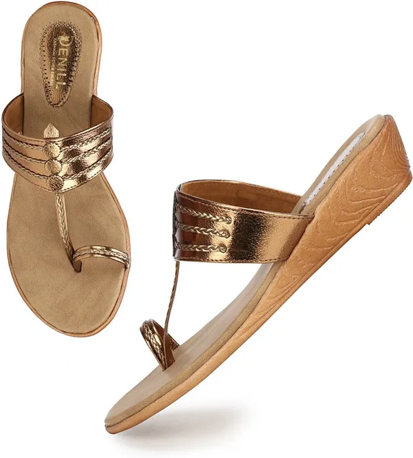 Copper_Synthetic_Leather_Wedges_For_Women