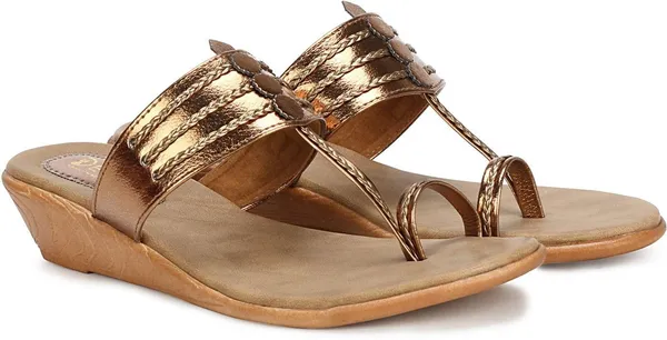 Copper_Synthetic_Leather_Wedges_For_Women