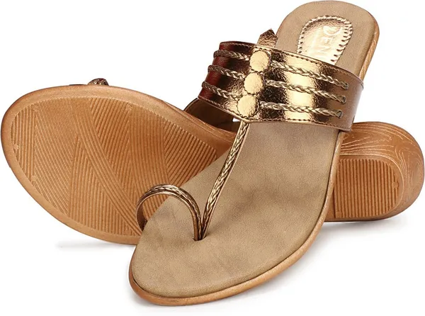 Copper_Synthetic_Leather_Wedges_For_Women