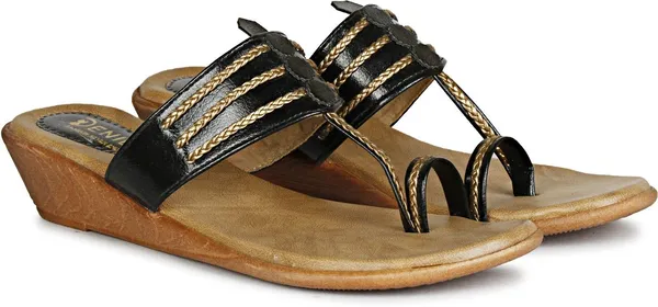 Black_Synthetic_Leather_Wedges_For_Women