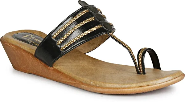 Black_Synthetic_Leather_Wedges_For_Women