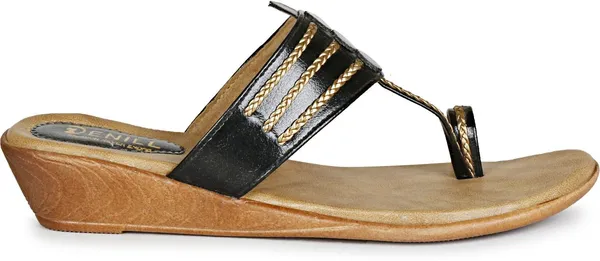 Black_Synthetic_Leather_Wedges_For_Women