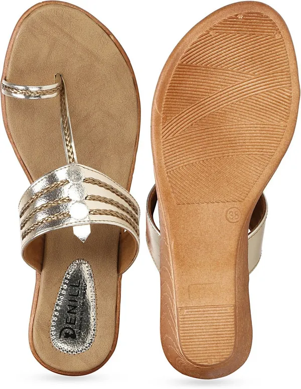 Gold_Synthetic_Leather_Wedges_For_Women