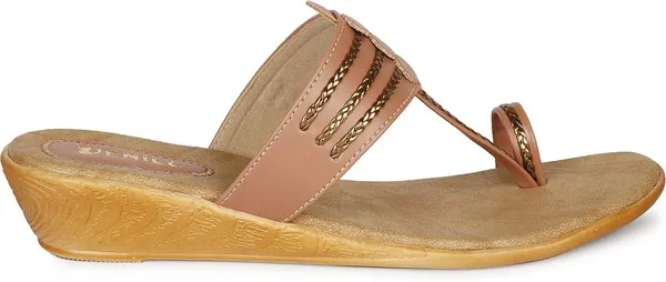 Pink_Synthetic_Leather_Wedges_For_Women