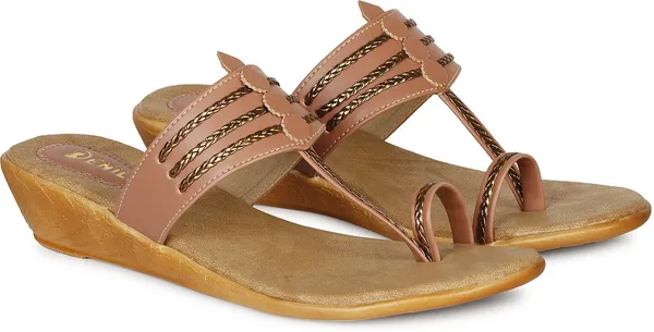 Pink_Synthetic_Leather_Wedges_For_Women
