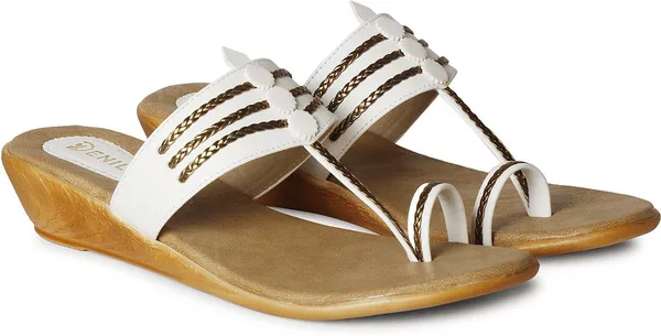 White_Synthetic_Leather_Wedges_For_Women