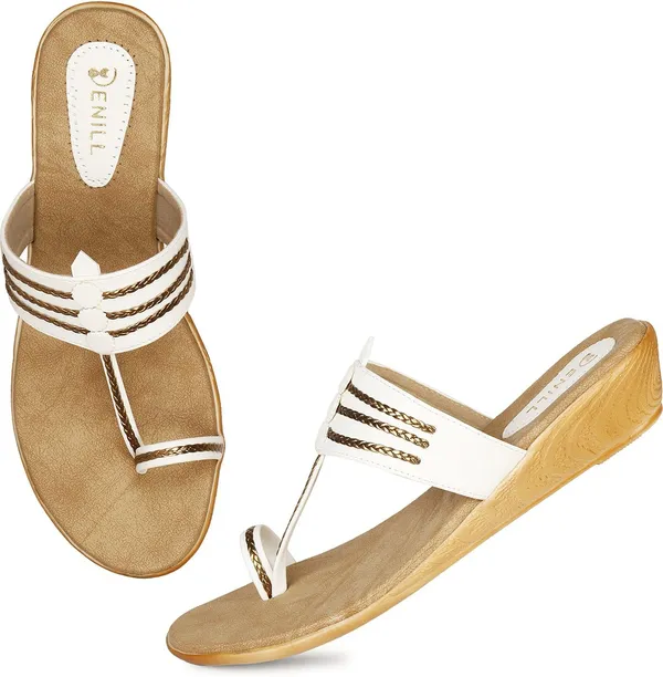 White_Synthetic_Leather_Wedges_For_Women