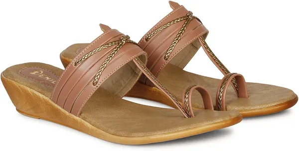 Pink_Synthetic_Leather_Wedges_For_Women