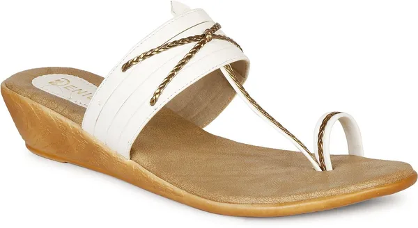 White_Synthetic_Leather_Wedges_For_Women