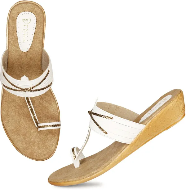 White_Synthetic_Leather_Wedges_For_Women