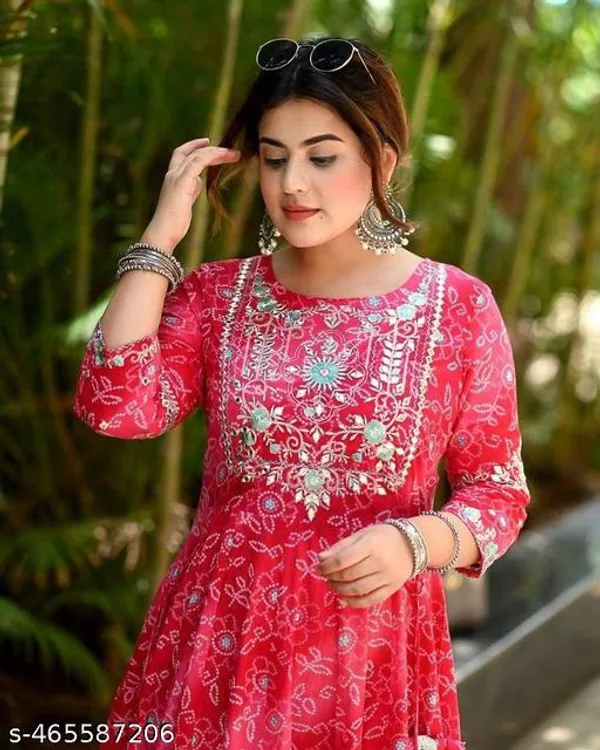 Pink_Premium_Cotton_Long_Gown_For_Women_And_Girls
