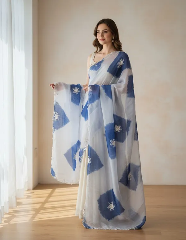Blue_Crushed_Silk_Hd_Printed_Saree_For_Women_And_Girls