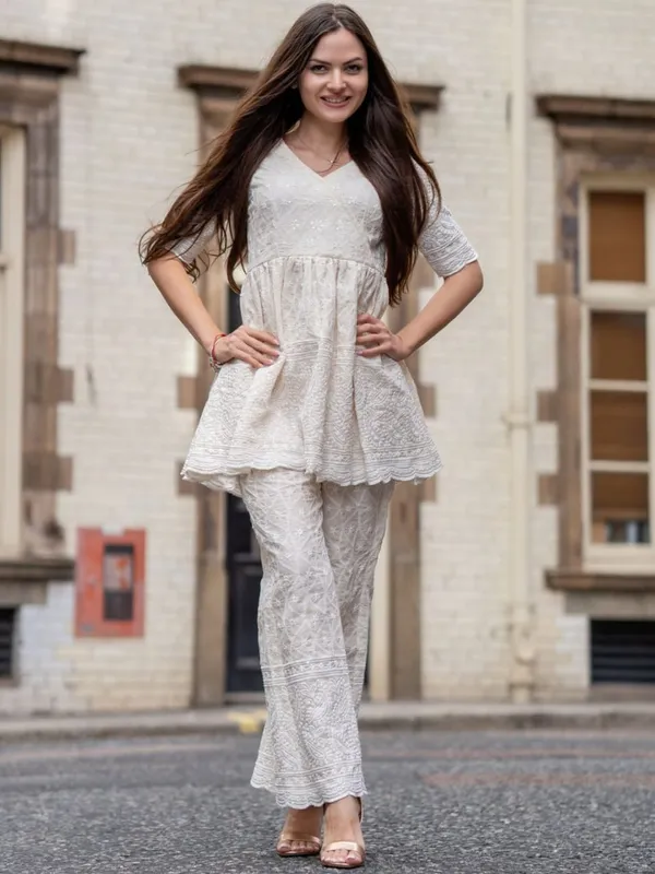 Off-White_Premium_Cotton_Chickenkari_Co_Ord_Set_For_Women_And_Girls