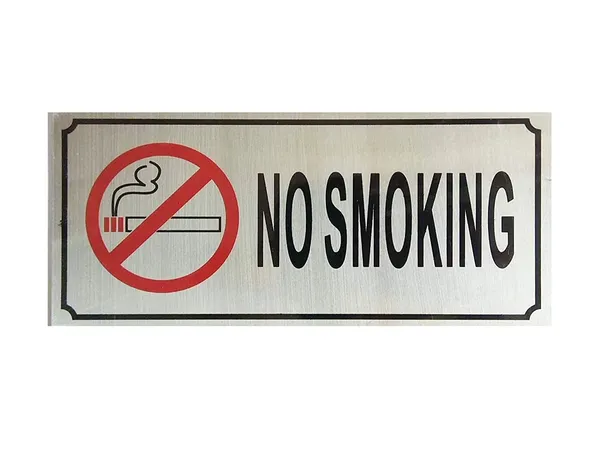 Silver_No_Smoking'_Self_Adhesive_Stainless_Steel_Metal_Signage_Board