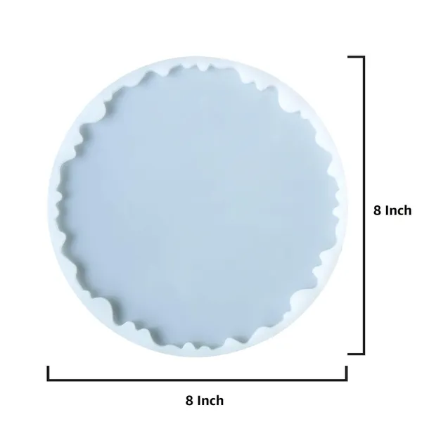 White_Silicone_Resin_Mould,_8_Inch_-_6Mm_Deep_Round_Mould_With_Edge,_Circle_Plate_Epoxy_Resin_Casting_Mould_For_Diy_Faux_Agate_-_1Pc