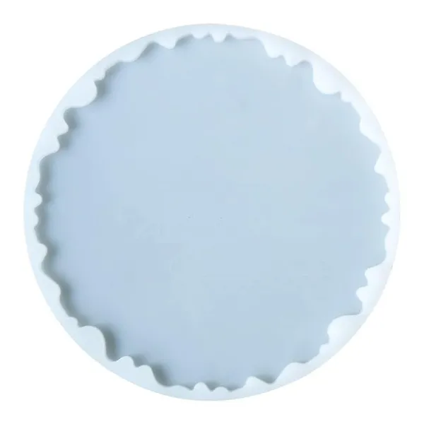 White_Silicone_Resin_Mould,_8_Inch_-_6Mm_Deep_Round_Mould_With_Edge,_Circle_Plate_Epoxy_Resin_Casting_Mould_For_Diy_Faux_Agate_-_1Pc