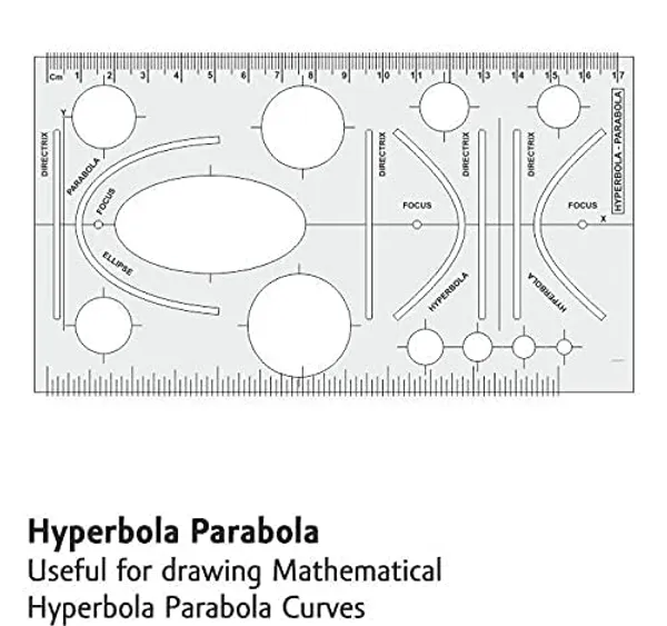 Clear_Plastic_Circle_Master_(35_Circles),_Pro_Circle_(25_Circles),_Hyperbola-_Parabola_Template,_Geometry_Template_(16_Shapes),_Drafting_Scale_Ruler_(Set_Of_4)