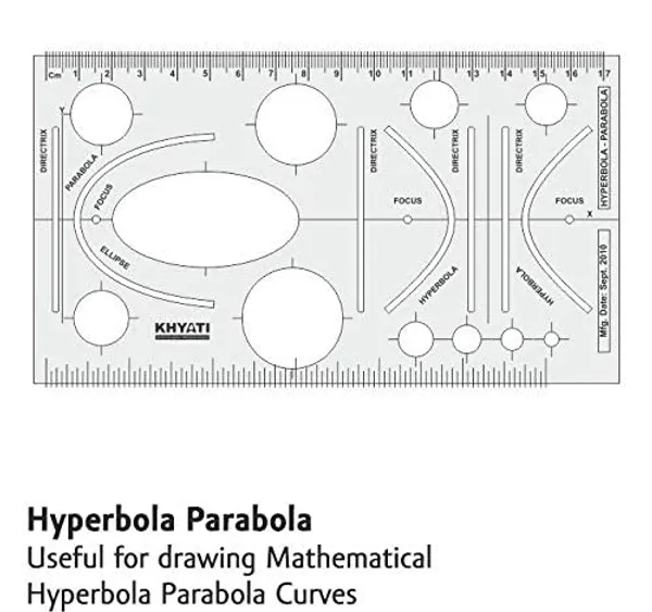 Clear_Plastic_Pro_Circle_With_25_Circles,_Hyperbola-_Parabola_Template,_Geometry_Template,_Drafting_Scale_Ruler_Very_Useful_To_Architect,_Engineering_Students,_Office_Employee_(Set_Of_3)