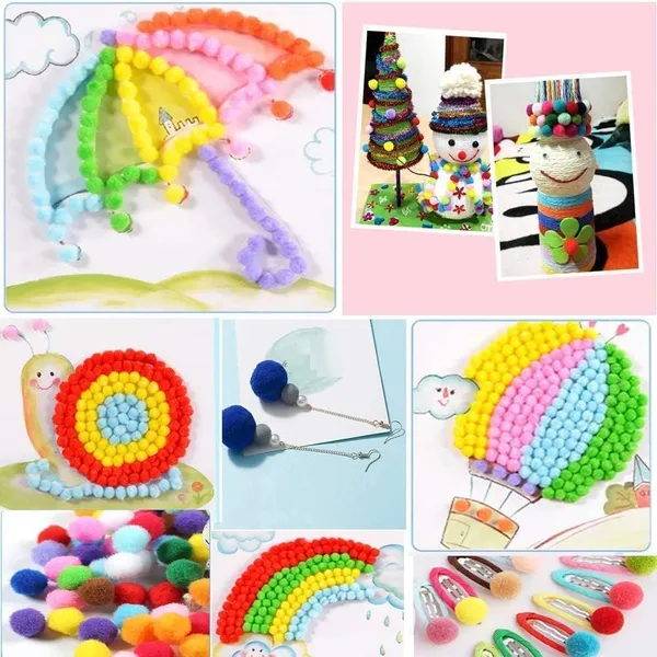 Multicolor_Glittery_Pompom_Mixed_Color+_Soft_Fluffy_Pom_Pom_For_Art_&_Craft,_Party_Decoration_Diy_Sewing_Crafts_Jewelry_Making_(_Size_2Cm_/100_+100Pcs_)