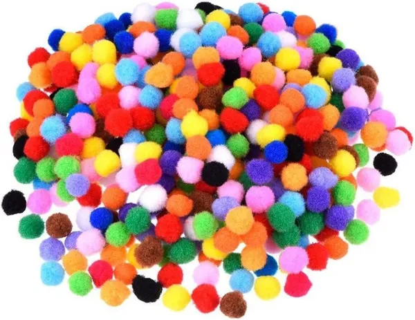 Multicolor_Glittery_Pompom_Mixed_Color+_Soft_Fluffy_Pom_Pom_For_Art_&_Craft,_Party_Decoration_Diy_Sewing_Crafts_Jewelry_Making_(_Size_2Cm_/100_+100Pcs_)