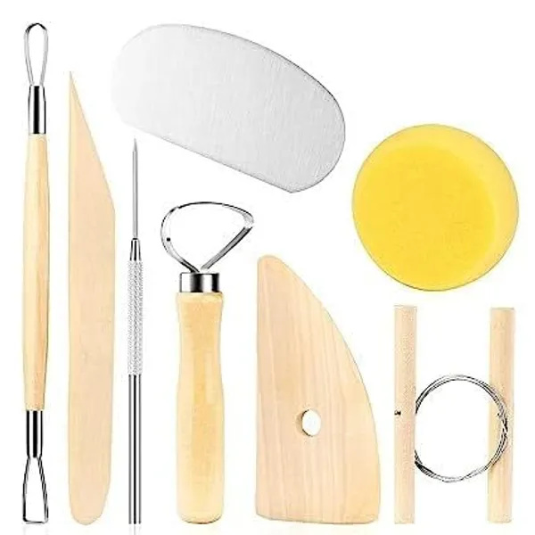 Wooden_8_Pcs_Wooden_Pottery_Tool_Kit_With_Sponge,_For_Sculpting_Clay_Tool_Set,_Includes_Cutting,_Modeling,_Trimming,_Smoothing,_Cleaning,_Carving_And_Shaping_Tools
