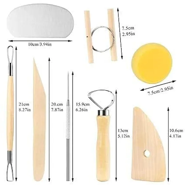 Wooden_8_Pcs_Wooden_Pottery_Tool_Kit_With_Sponge,_For_Sculpting_Clay_Tool_Set,_Includes_Cutting,_Modeling,_Trimming,_Smoothing,_Cleaning,_Carving_And_Shaping_Tools