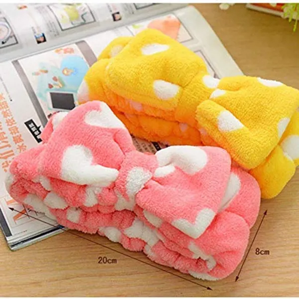 Multicolor_Romantic_Facial_Spa_Makeup_Cleansing_Cute_Bow_Velvet_Elastic_Headband_(Random_Colours)_-_Pack_Of_2