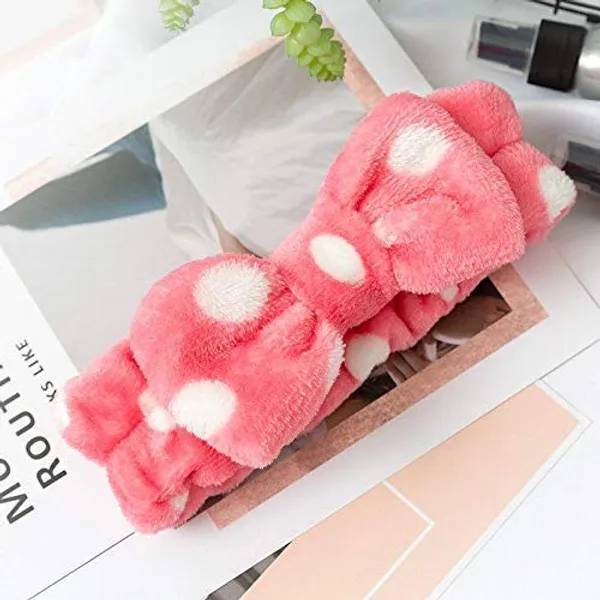 Multicolor_Romantic_Facial_Spa_Makeup_Cleansing_Cute_Bow_Velvet_Elastic_Headband_(Random_Colours)_-_Pack_Of_2