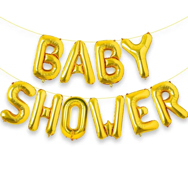 Golden_Aparonz_Baby_Shower_Golden_Foil_Balloons_Letters"_Welcome_Baby_",Pack_Of_10_Letters_16_Inch_For_Party_Decorations
